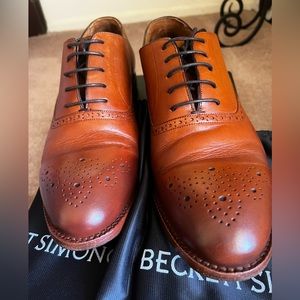 Beckett Simonon Wing Tip Dress Shoes